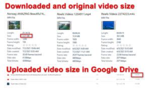 google drive videos are lower quality